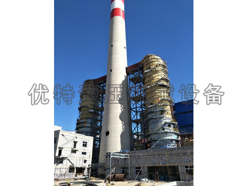 内蒙包头市达拉特旗新奥新能源脱硫塔提升现场